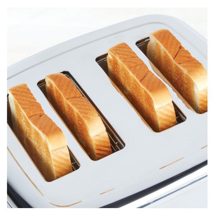 Stainless Steel Digital 4-Slice Toaster with Wide Slots