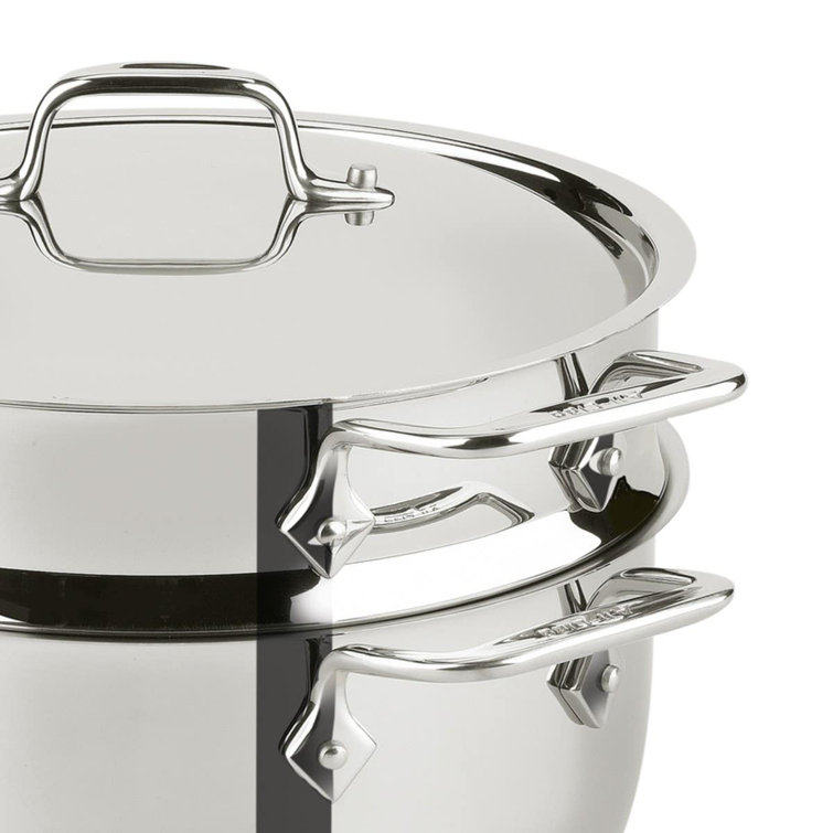 Stainless Steel 6-Quart Pasta Pot with Basket Insert