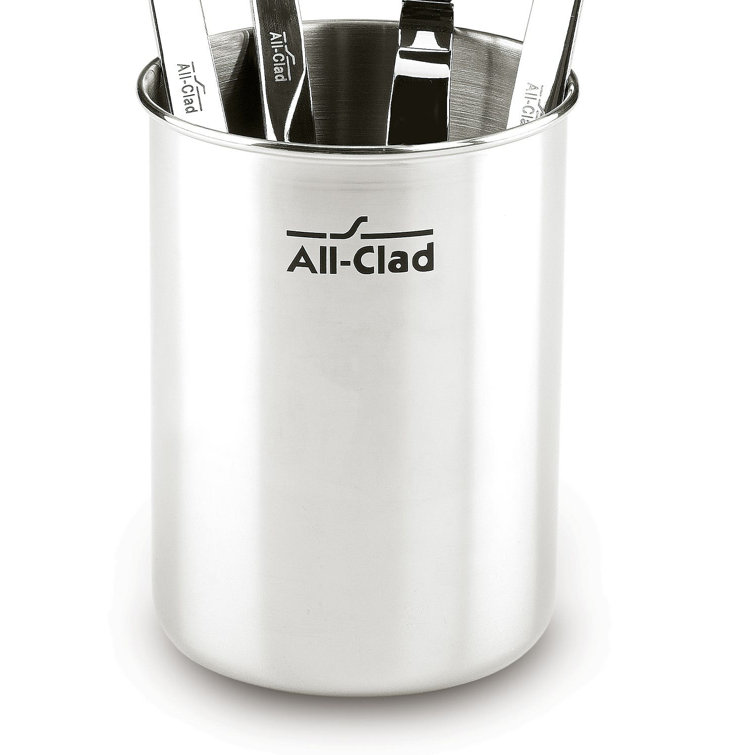 5-Piece Stainless Steel and Nylon Kitchen Tool Set with Caddy