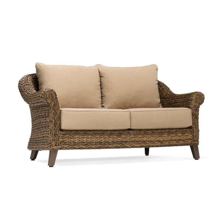 Cayman Heritage Brown 8 Piece Rattan Seating Group with Sunbrella Cushions
