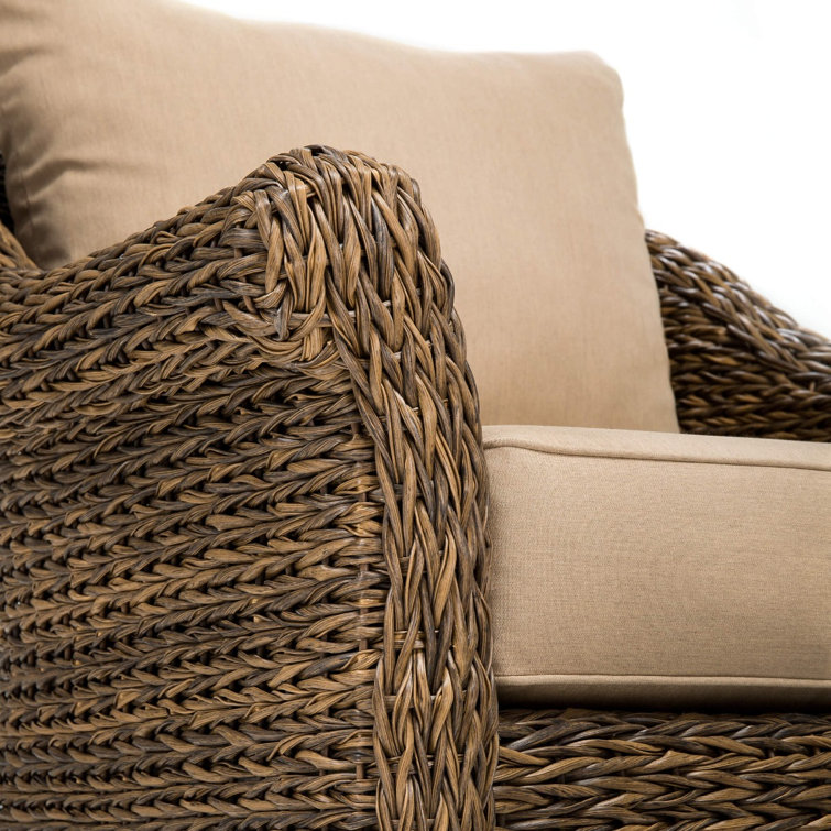 Cayman Brown Rattan Seating Group with Sunbrella Cushions