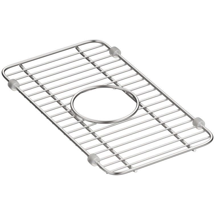 Compact Stainless Steel Sink Rack with Removable Wheels