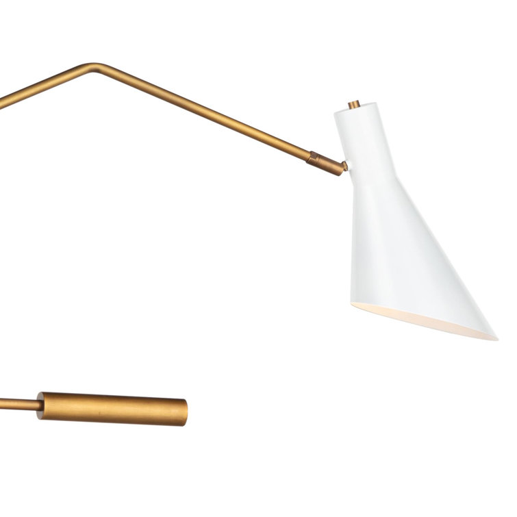 Spyder White and Gold Adjustable Steel 4-Light Chandelier