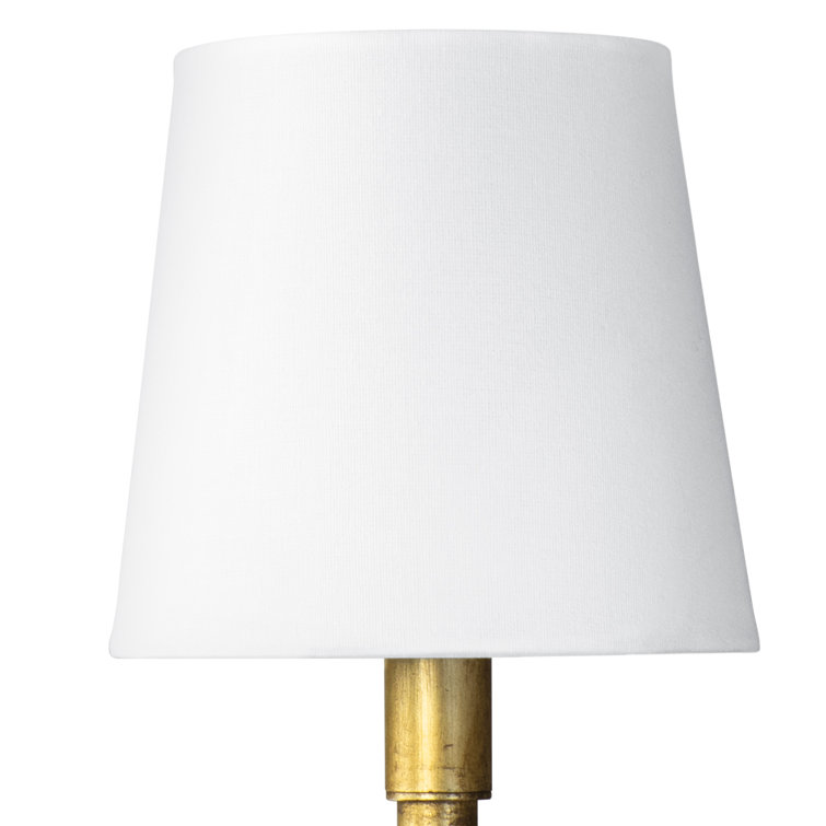 Gold Leaf Polished Brass Linen Shade Sconce