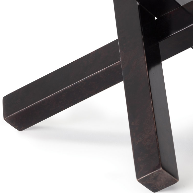 Patina Finish Zinc Metal Intersecting Sculpture