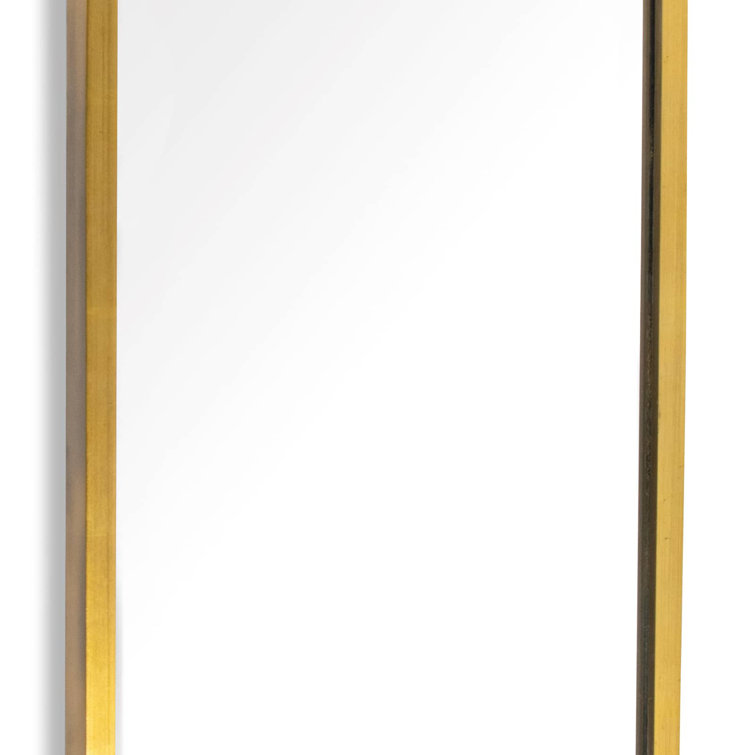 Scarlett 43" Gold Leaf Rectangular Bathroom Mirror