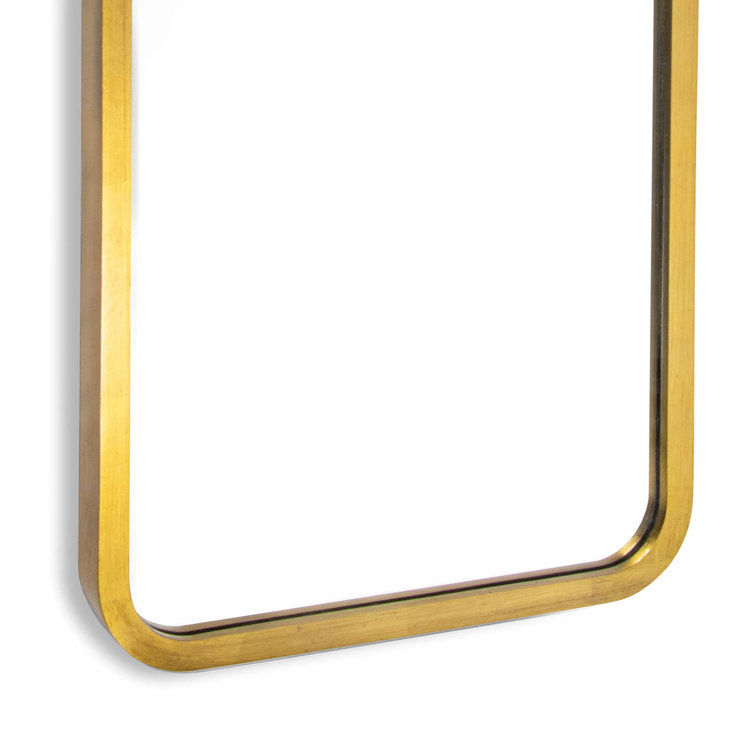 Scarlett 43" Gold Leaf Rectangular Bathroom Mirror