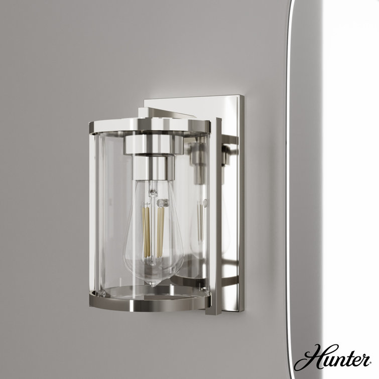 Polished Nickel Dimmable Art Deco Wall Sconce