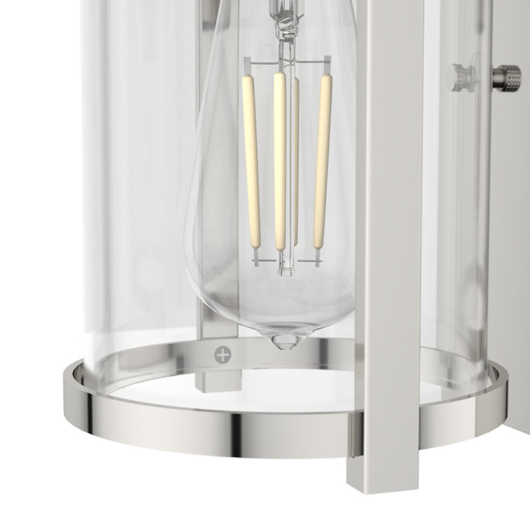 Polished Nickel Dimmable Art Deco Wall Sconce