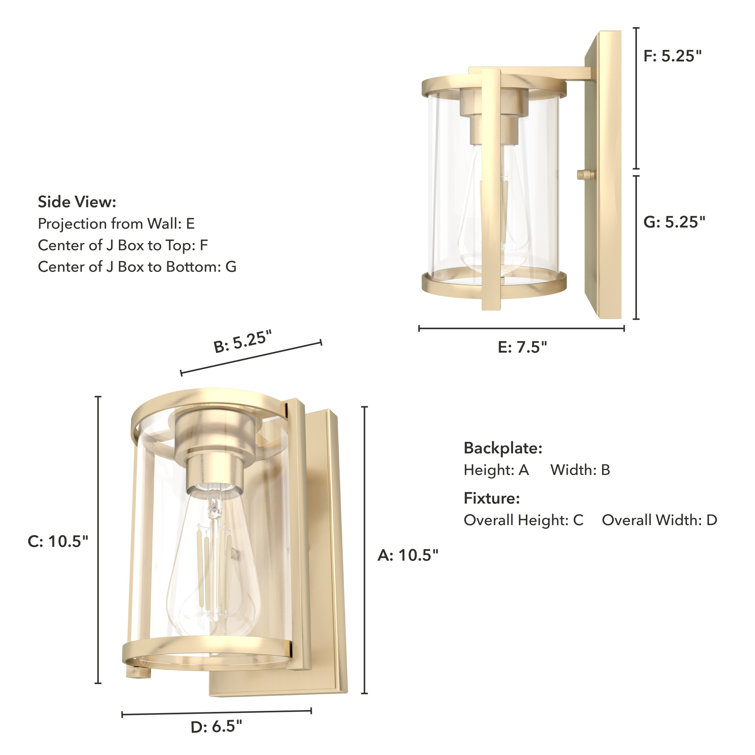 Alturas Gold Dimmable Outdoor Wall Sconce