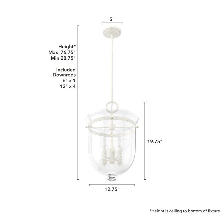 Belltown Timeless Rustic White 4-Light Urn Pendant