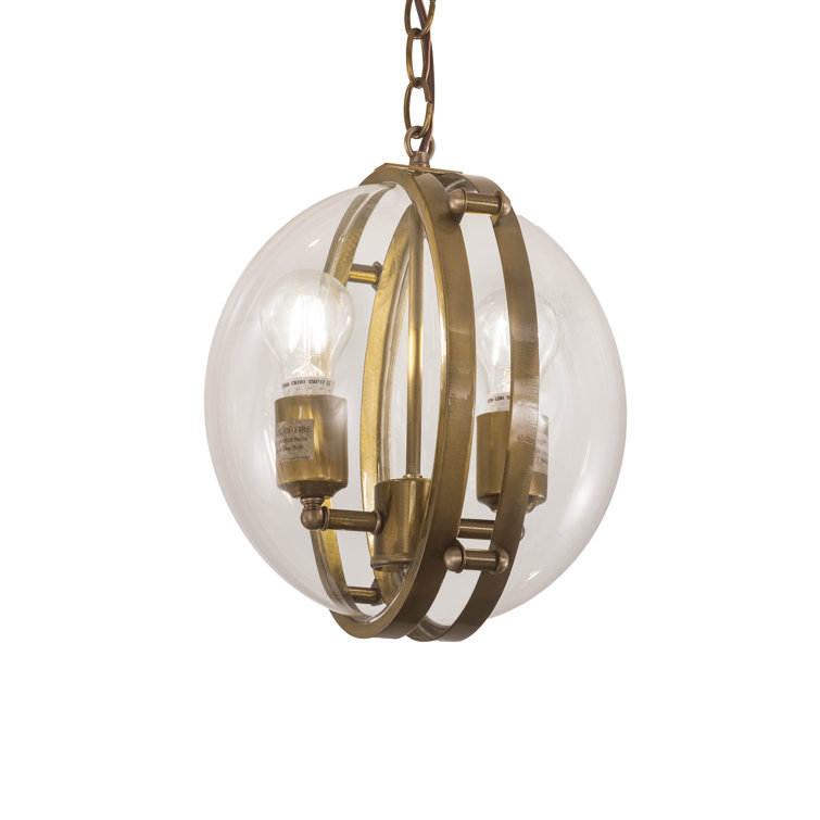 Brass and Crystal Mini LED Pendant Light