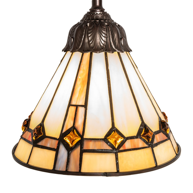 Belvidere Amber Jewel 43" Bronze & Glass Mini Pendant