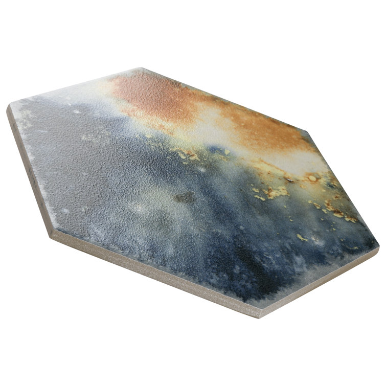 Dorne Hex 8.63" x 9.88" Multicolor Porcelain Wall & Floor Tile