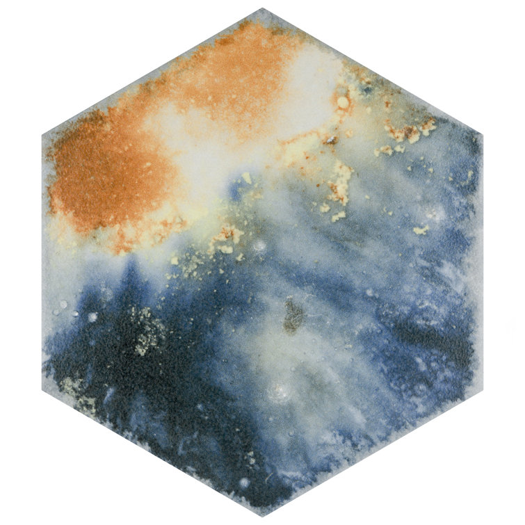 Dorne Hex 8.63" x 9.88" Multicolor Porcelain Wall & Floor Tile