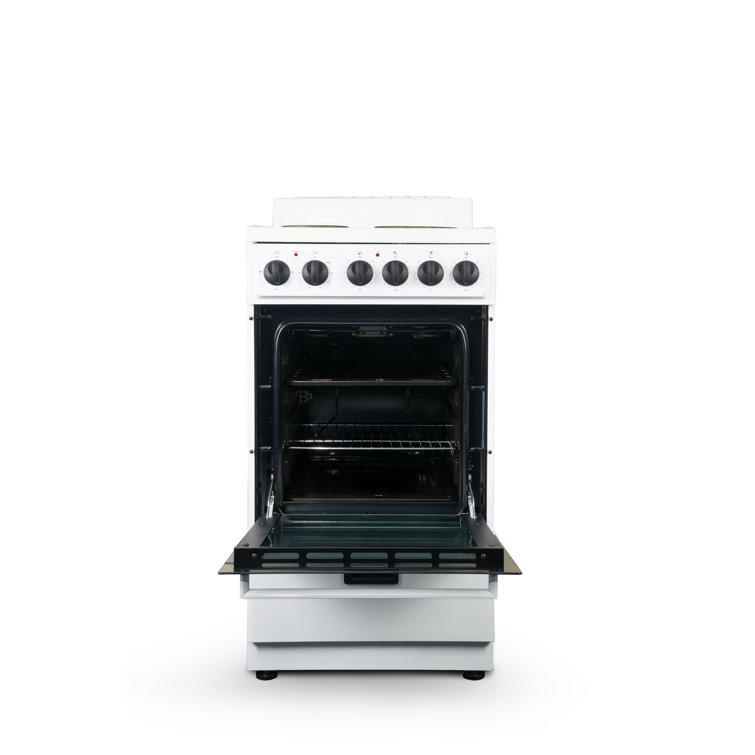 Premium White 20" Freestanding Electric Range with 4 Burners