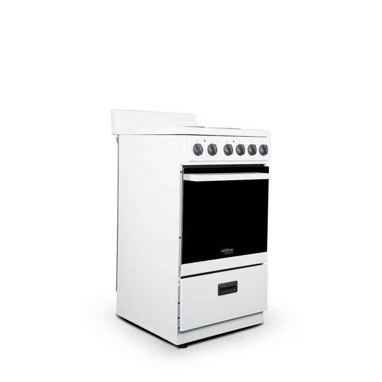 Premium White 20" Freestanding Electric Range with 4 Burners