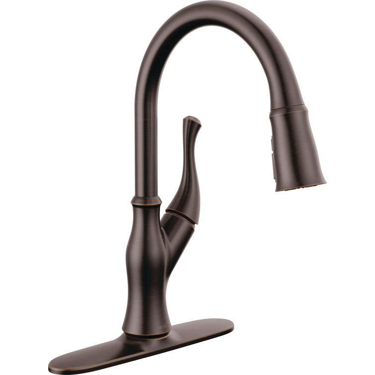 Venetian Bronze Single Handle Pull Down Kitchen Faucet with Spray