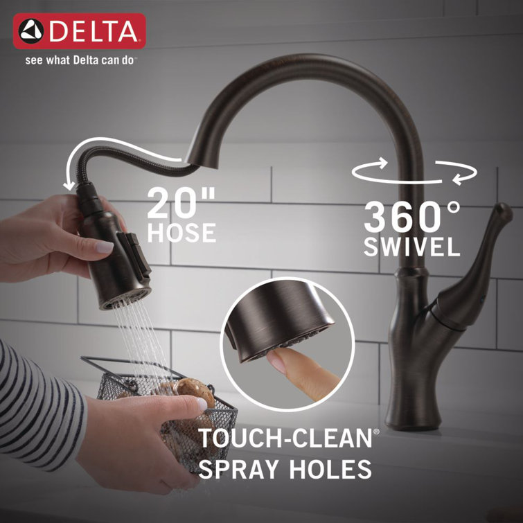 Venetian Bronze Single Handle Pull Down Kitchen Faucet with Spray