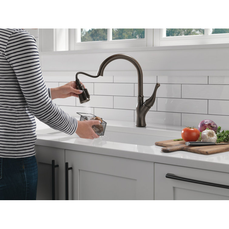 Venetian Bronze Single Handle Pull Down Kitchen Faucet with Spray