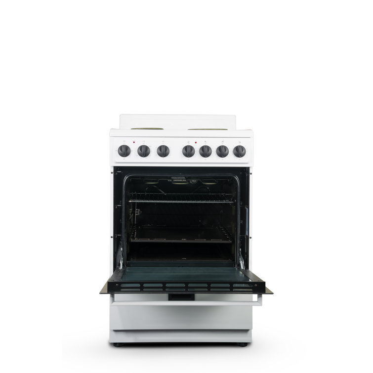 Premium White 24" Electric Range with 4 Coil Burners