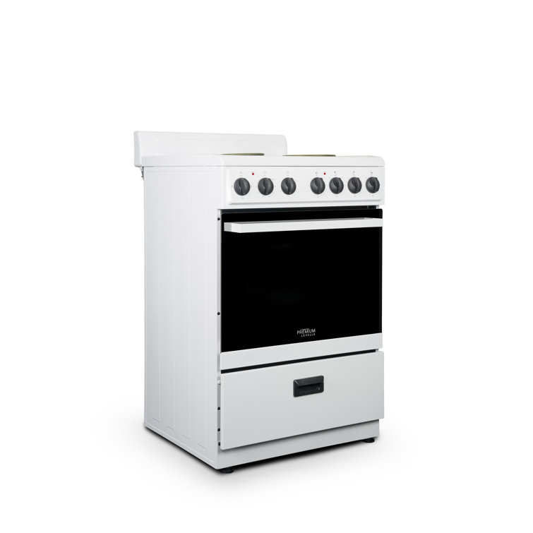 Premium White 24" Electric Range with 4 Coil Burners