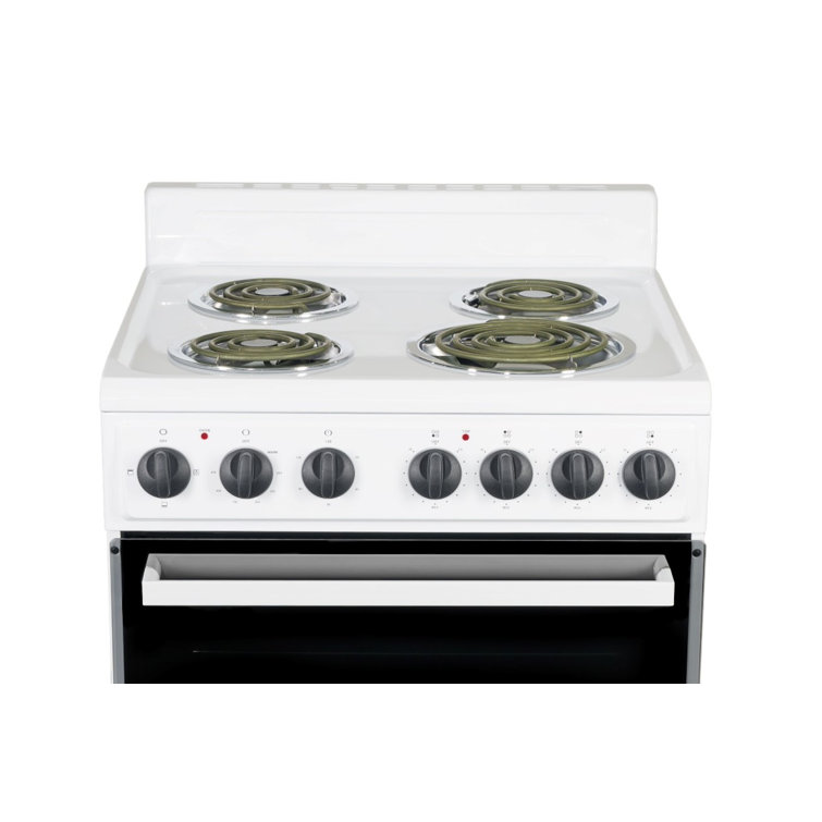 Premium White 24" Electric Range with 4 Coil Burners