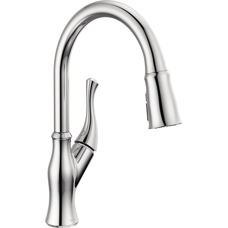 Ophelia Chrome Single Handle Pull Down Kitchen Faucet with Spray