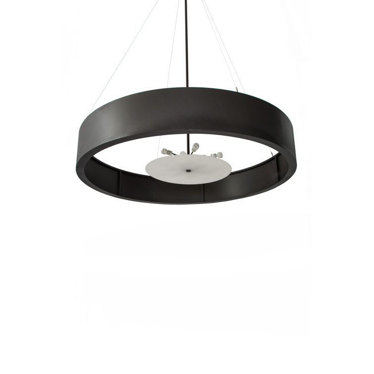 Timeless Bronze 12-Light Glass Indoor/Outdoor Pendant