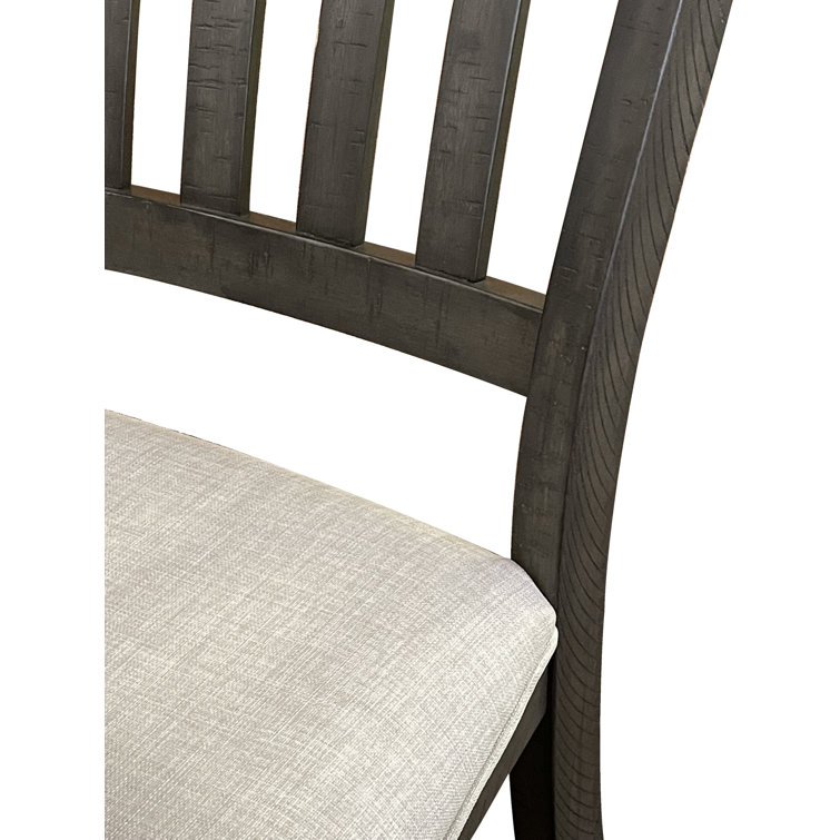 Gray Pine and Acacia Wood 96" Extendable Dining Set with Bench and Server