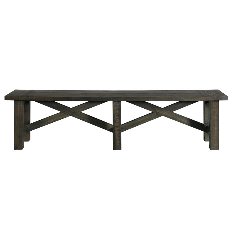 Gray Trestle 6-Piece Extendable Dining Set with Bench