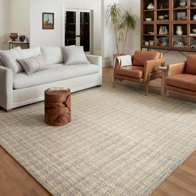 Antique Mist Hand-Tufted Wool Blend Rectangular Area Rug