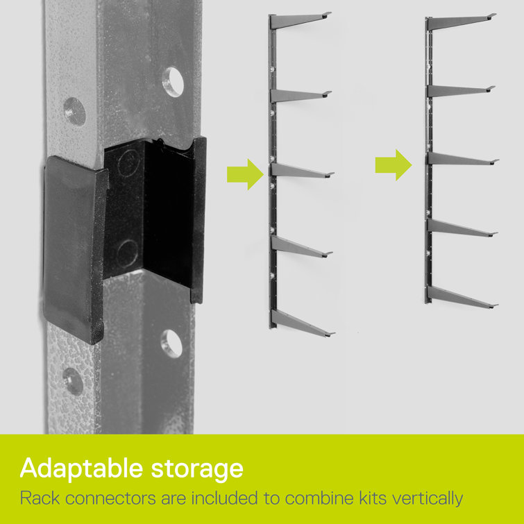 Delta Cycle Heavy Duty Steel Wall Mounted 3-Tier Lumber Storage Rack