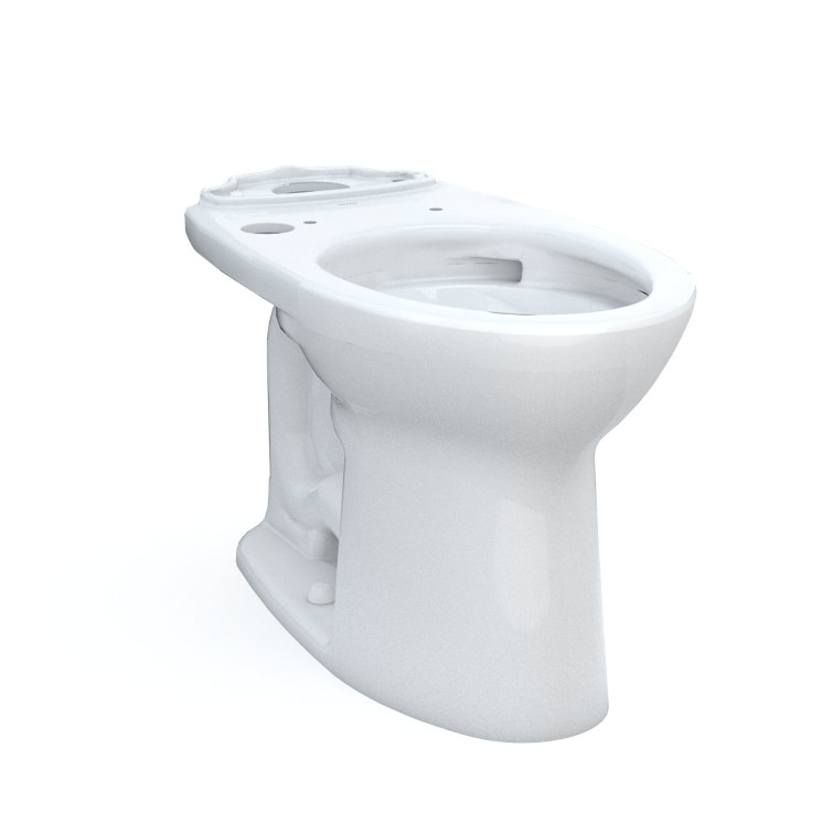 Elegant Cotton White Elongated Universal Tornado Flush Toilet Bowl