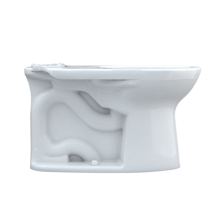 Elegant Cotton White Elongated Universal Tornado Flush Toilet Bowl