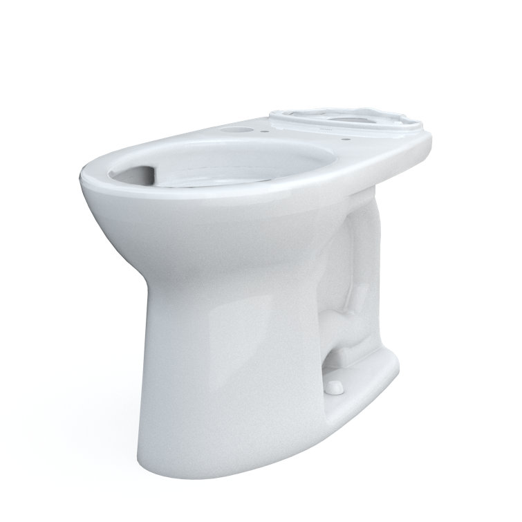Elegant Cotton White Elongated Universal Tornado Flush Toilet Bowl