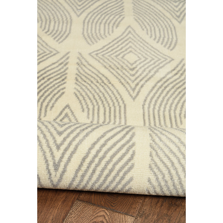 Rectangular Beige Bone Synthetic Transitional Area Rug