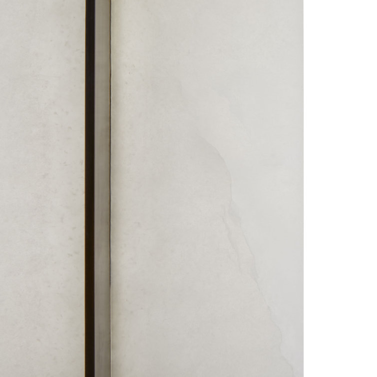 Lyon Bronze and Alabaster Table Lamp with White Linen Shade