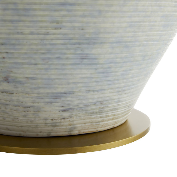 Adriatic Mist Porcelain Table Lamp with White Shade
