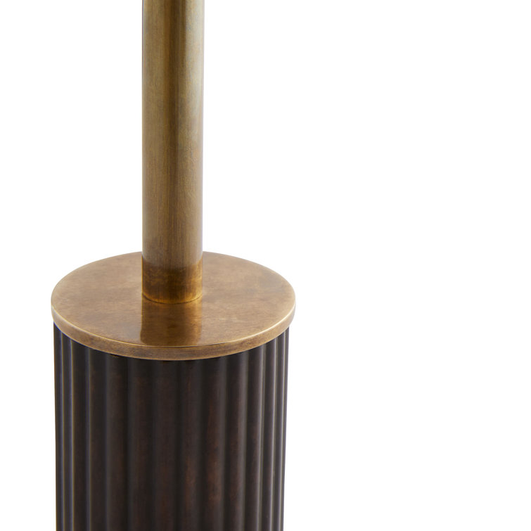 Lansing Vintage Brass and Bronze Library Piano Lamp with Marble Base