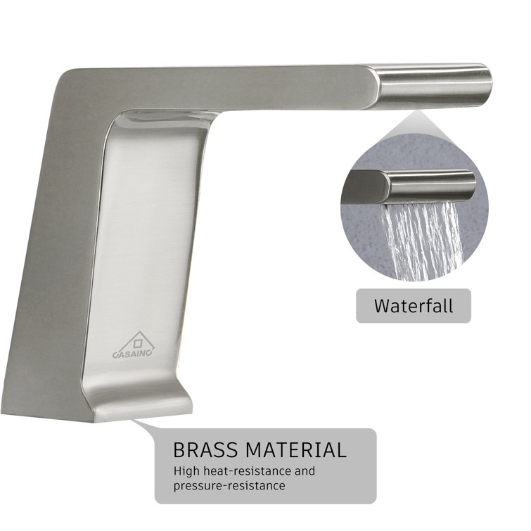Brushed Nickel 5-Hole Deck Mounted Tub Faucet with Hand Shower