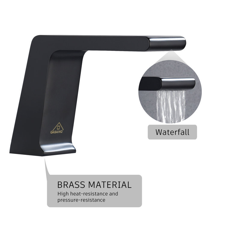 Matte Black Stainless Steel Deck-Mount Roman Bathtub Faucet Set