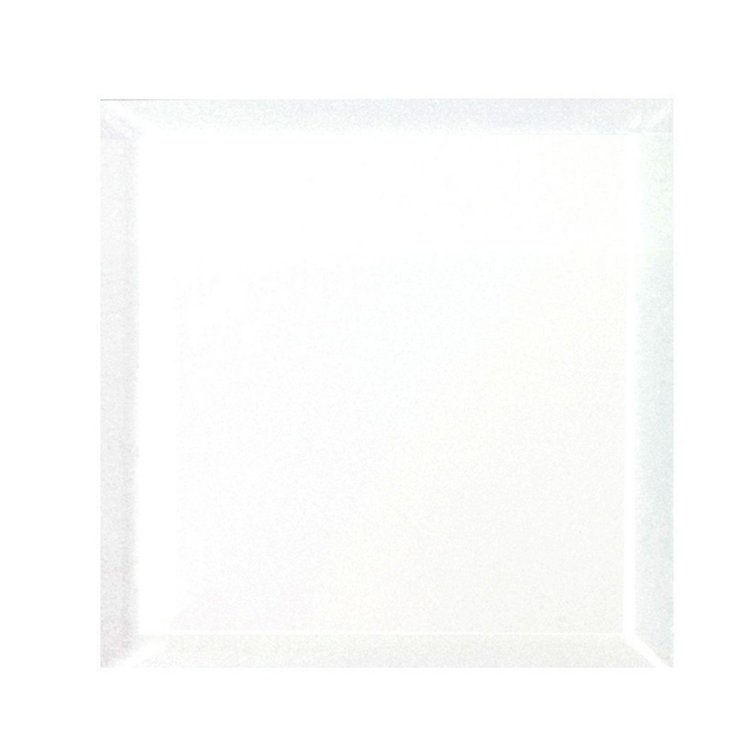 Frosted Elegance 8x8 Glossy White Glass Wall Tile