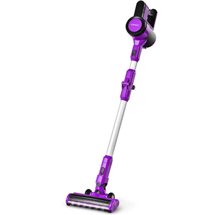 Purple Cordless Bagless Stick Vacuum with HEPA Filter