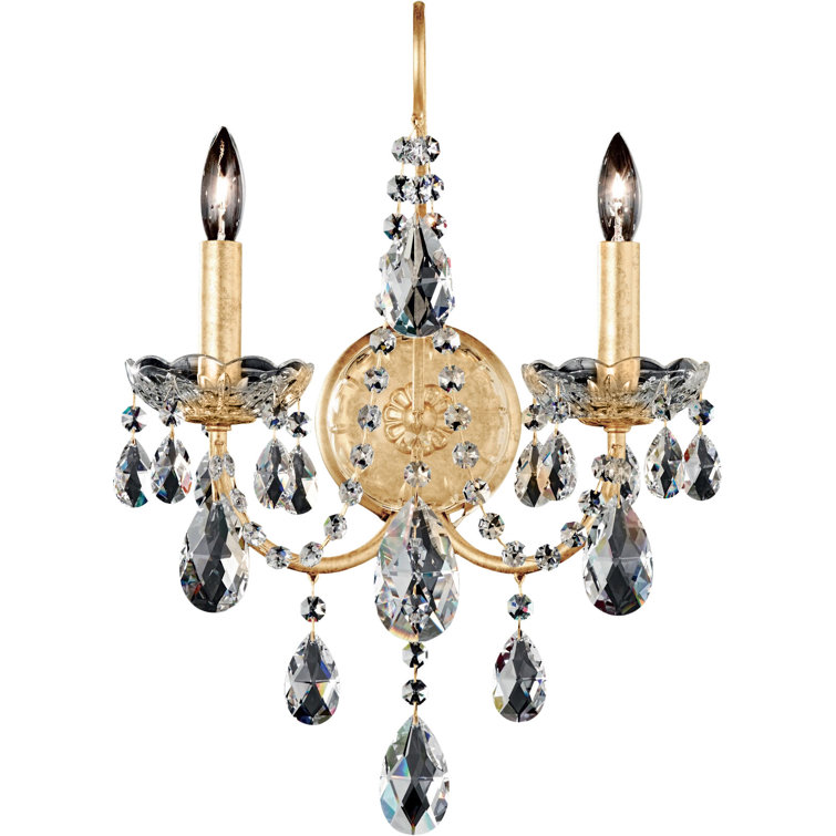 Heirloom Gold Sonatina 2-Light Wall Sconce with Heritage Crystal