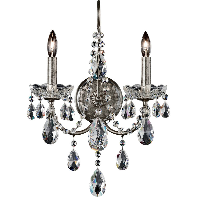 Black Pearl Heritage Crystal Dual Sconce in Bronze Finish