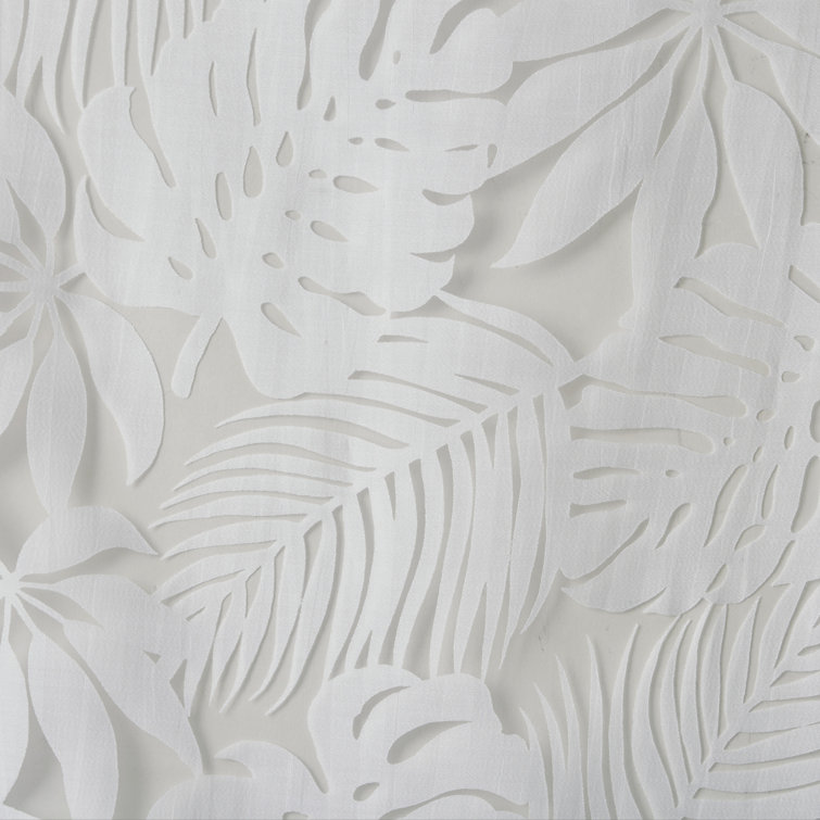 Maui White Sheer Grommet Top Window Drapes