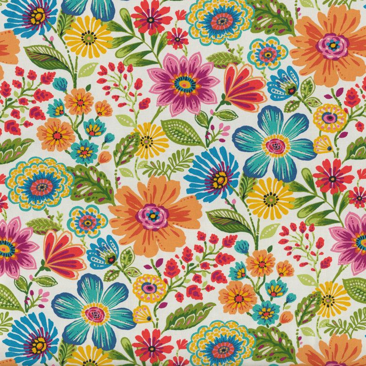 Bright Floral Multicolor Indoor/Outdoor Throw Pillow Set