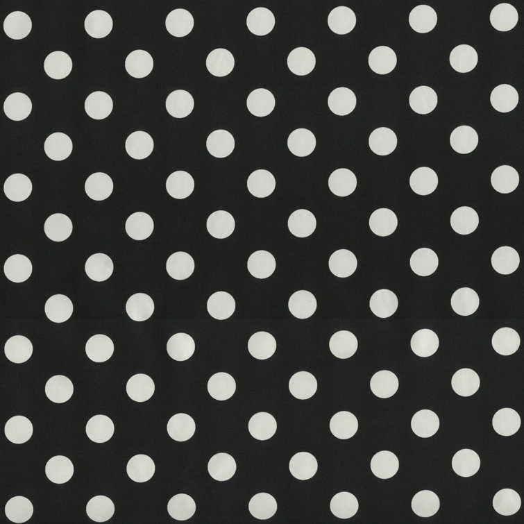 Classic Polka Dot 60" Black and White Outdoor Bench Cushion