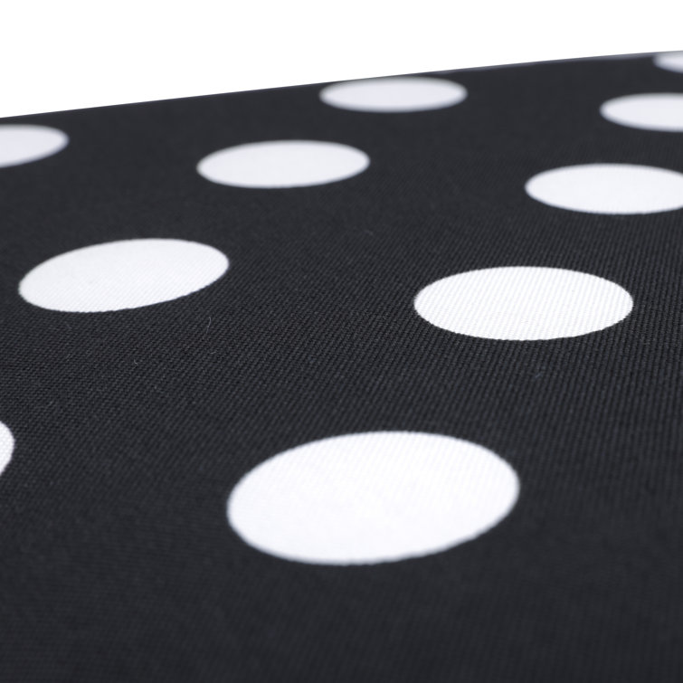 Classic Polka Dot 60" Black and White Outdoor Bench Cushion